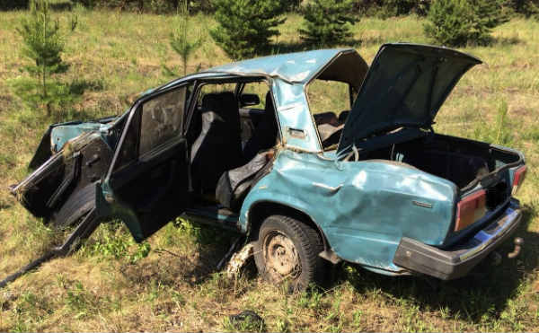 В Куртамышском районе водитель перевернувшейся машины получил тяжелые травмы