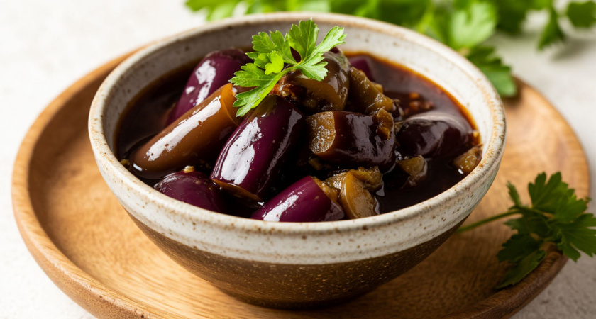 Квашенные баклажаны с морковью и чесноком на зиму закрываю без уксуса: вкусная и интересная закуска - а главное, сохранена польза 