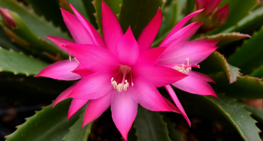 Угостил домашней подкормкой чахлого декабриста: расцвел розовыми шапками – стеблей не видно