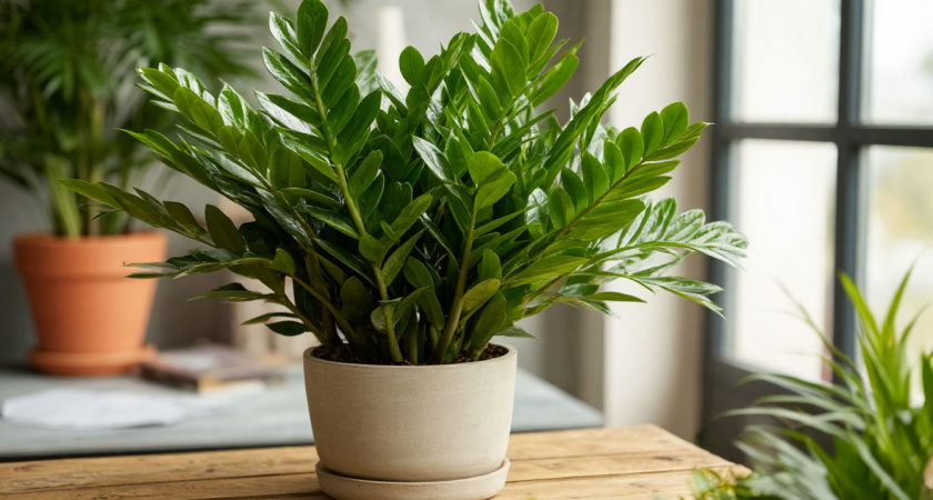 Три главных правила для замиокулькаса для роста клубней - обязательны: всю зиму побеги из «картошек» лезут наперегонки