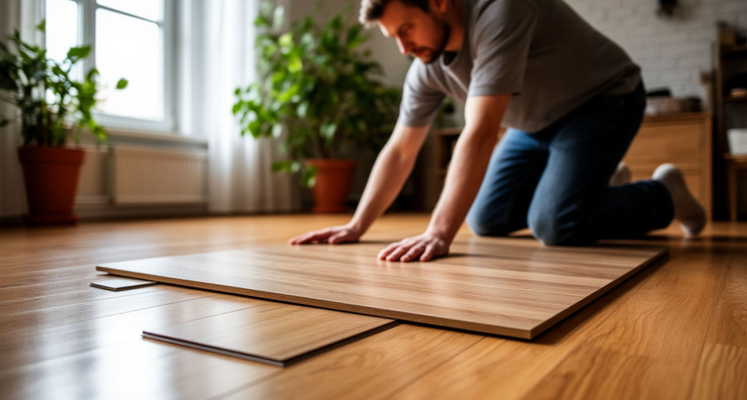 Умные хозяева давно отказались от такого ламината. Нашли материал надежнее и прочнее - кладется легко и стоит не дорого