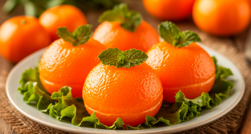 Каждый Новый год я стараюсь приготовить что-то особенное: салат Мандаринка удивил всех - на вид как фрукты, на вкус нежный и сытный