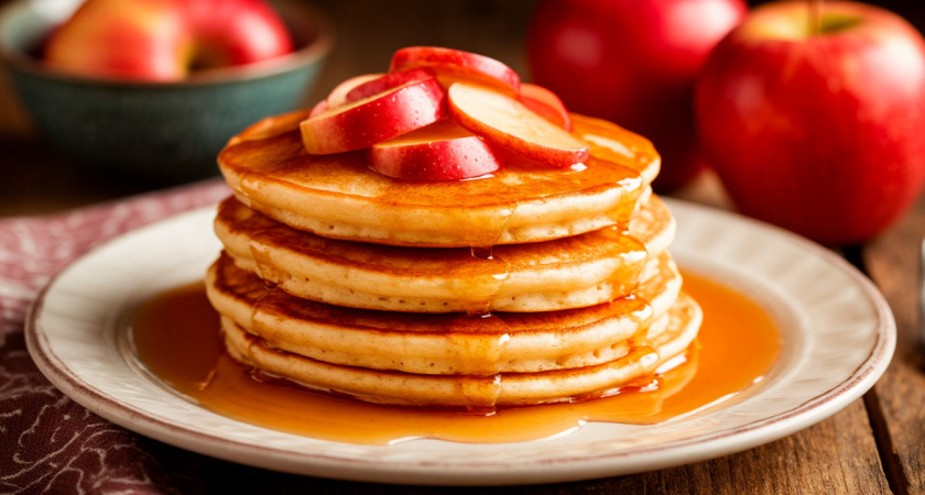 Делаю на завтрак пушистые яблочные оладьи: готовлю по бабушкину рецепту и радуюсь - не оседают даже на завтра