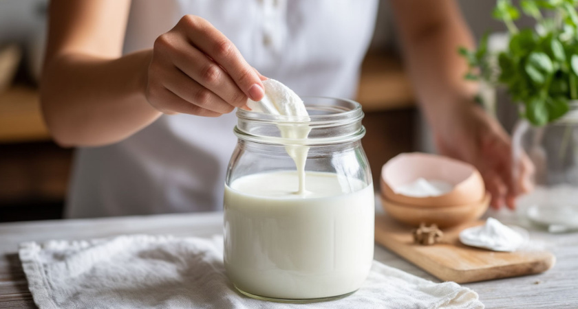 Наливаю молоко в банку и убираю на ночь: на завтрак семья радуется сыру Филадельфия - сливочная нежность на хлебе