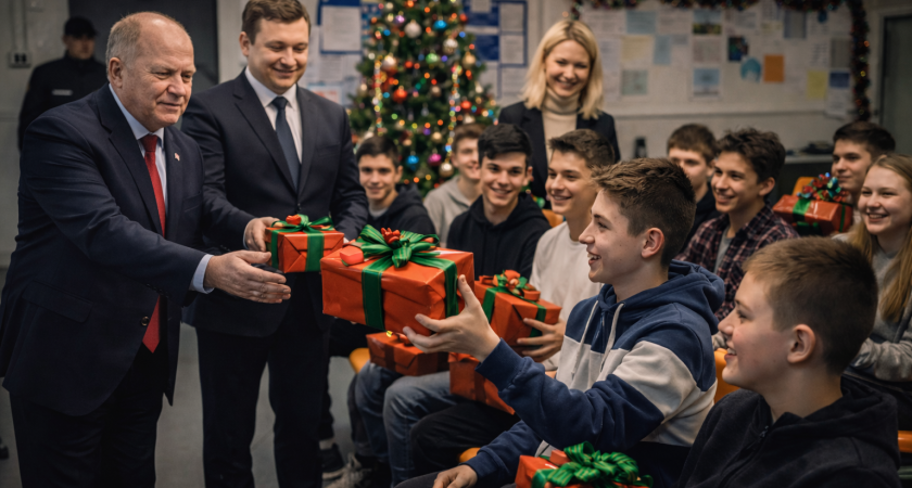 В Курганской области подростков из центра временного содержания поздравили с Новым годом