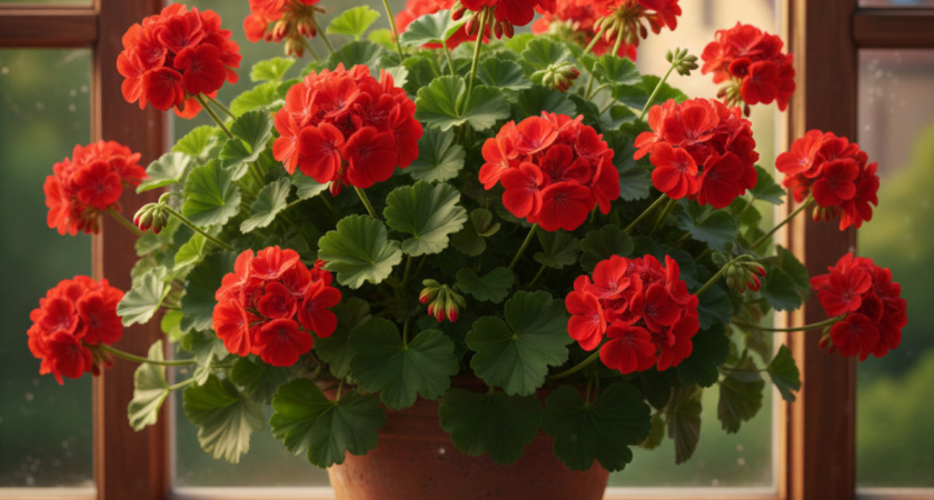 Обрезаю герань по схеме 3-5-7 и через месяц получаю идеальный куст: в горшках теперь пышные шары, а не «палки»