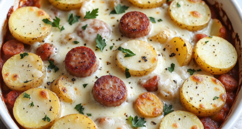 Забытый рецепт из СССР: картошка с колбасой «дедовским» методом — готовится элементарно и съедается за минуты