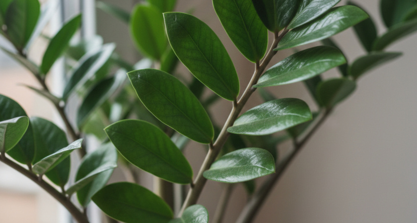 Замиокулькас даст корни через 3 месяца: быстрый способ размножения с целой веткой — проверила на своём опыте