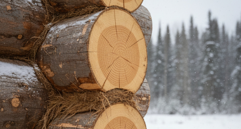Подсмотрел у канадцев метод, как утеплить сруб без конопатки: они просто вбивают гвозди в щели и забывают про усадку и сквозняки