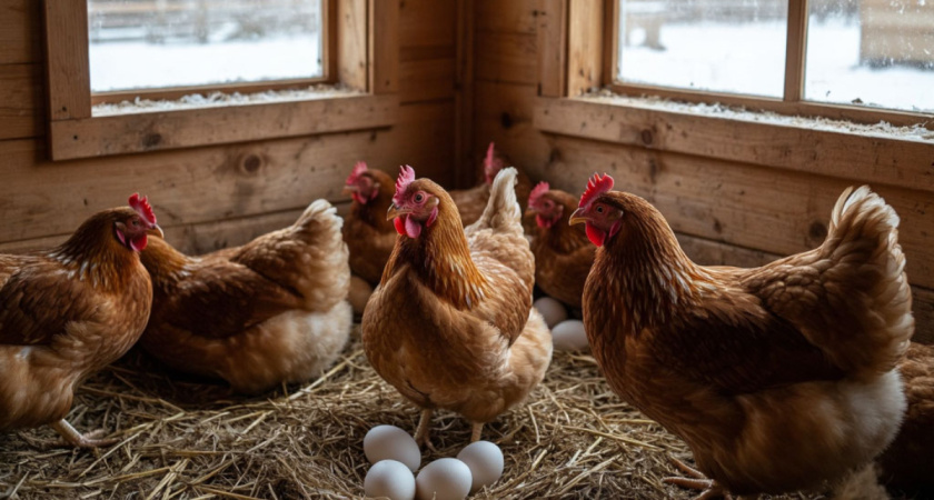 Мои куры стабильно несутся даже в морозы: подмешиваю в корм 4 простых продукта — и всю зиму на столе свежие яйца