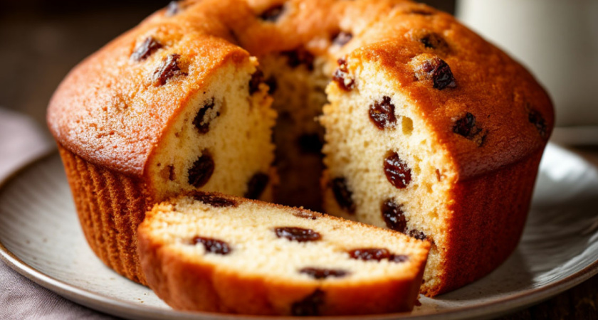 Бросаю горсть изюма в кипящее молоко — и нежный кекс на столе: готовится быстро и из простых продуктов — жаль, не знала этот рецепт раньше