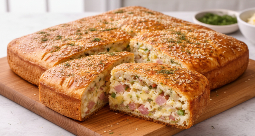 Заливной пирог-трансформер: смешиваю стакан кефира, муку и любое мясо — простой рецепт ни разу не подводил