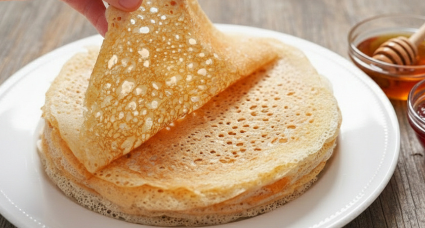 Не блины, а кружева: тонкие, нежные и с миллионом дырочек — пеку такие всю Масленицу и не надоедает