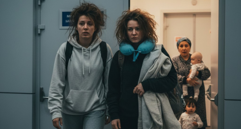 «Увидел их — заспанных и лохматых»: россиянин оторопел от «находчивости» двух соотечественниц в аэропорту Ургенча