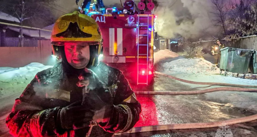 Два пожара за сутки ликвидировали в Курганской области