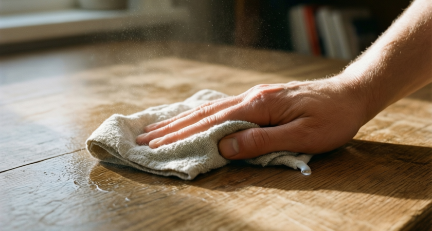 Хитрый состав на мебель — про тряпку на две недели забыла: избавилась от пыли средством для волос