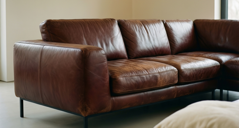 Что делать, если протерся кожаный диван: лайфхак с обувным средством — и еще год можно не покупать