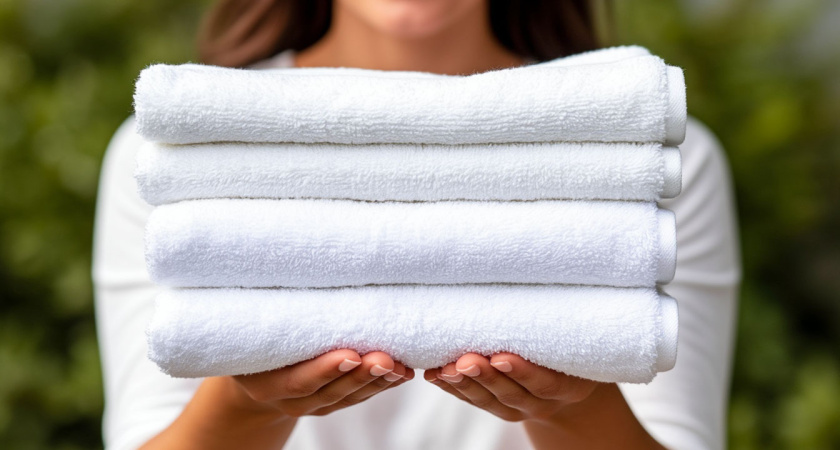 Отбеливаю грязные кухонные полотенца по японской технике: замачиваю в растворе из 2 простых средств - от белизны глаза слепит