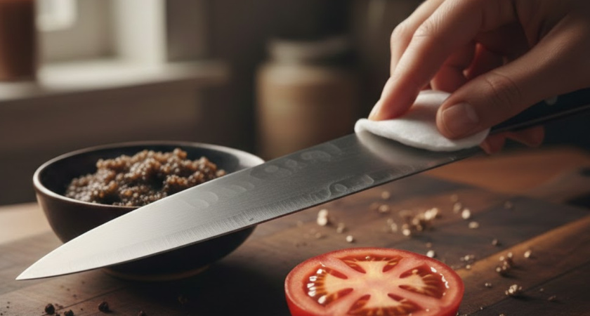 Как заточить нож без камня и точилки: подсмотрела в Индии, теперь делаю так дома — нужен только ватный диск и 2 простых ингредиента