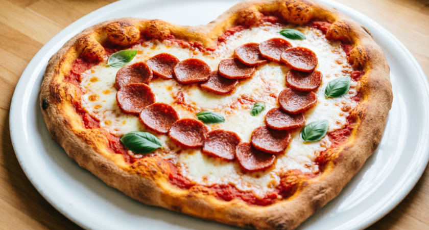 Пицца в форме сердца: романтичный сюрприз для любимого на 14 февраля — невероятно красивое блюдо