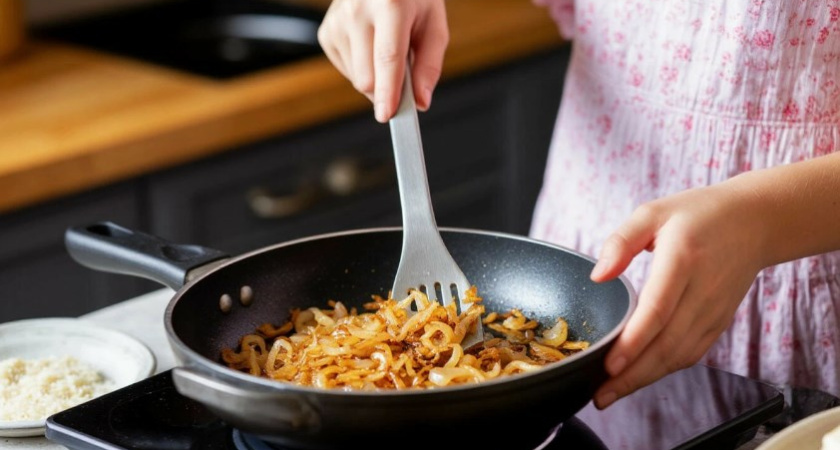 Щепотка соды на сковороде: зачем повара добавляют ее к луку при жарке и что получается – запомните