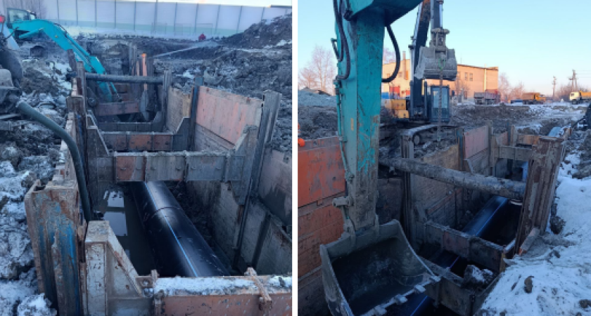 В Кургане началась замена ветхого канализационного коллектора на улице Омской