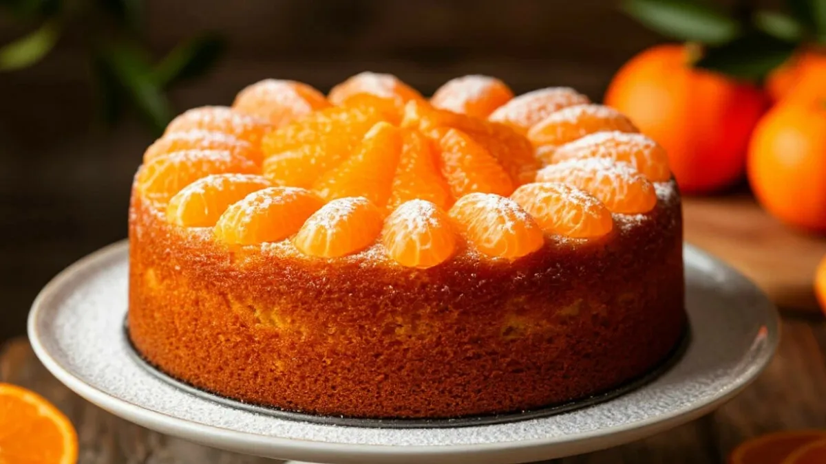 Быстрое пирожное из мандаринов: достаточно испечь 1 корж — нежное как облако
