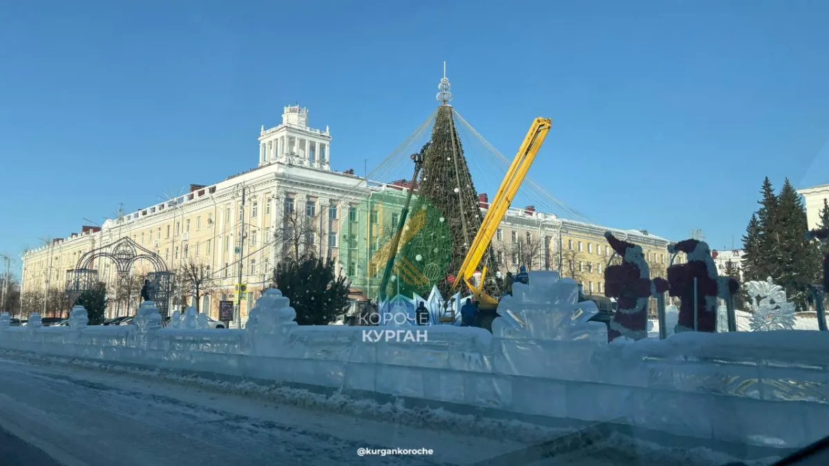 В Кургане демонтируют ёлку на главной площади: во сколько обошлась новогодняя красавица городу в 2026 году?