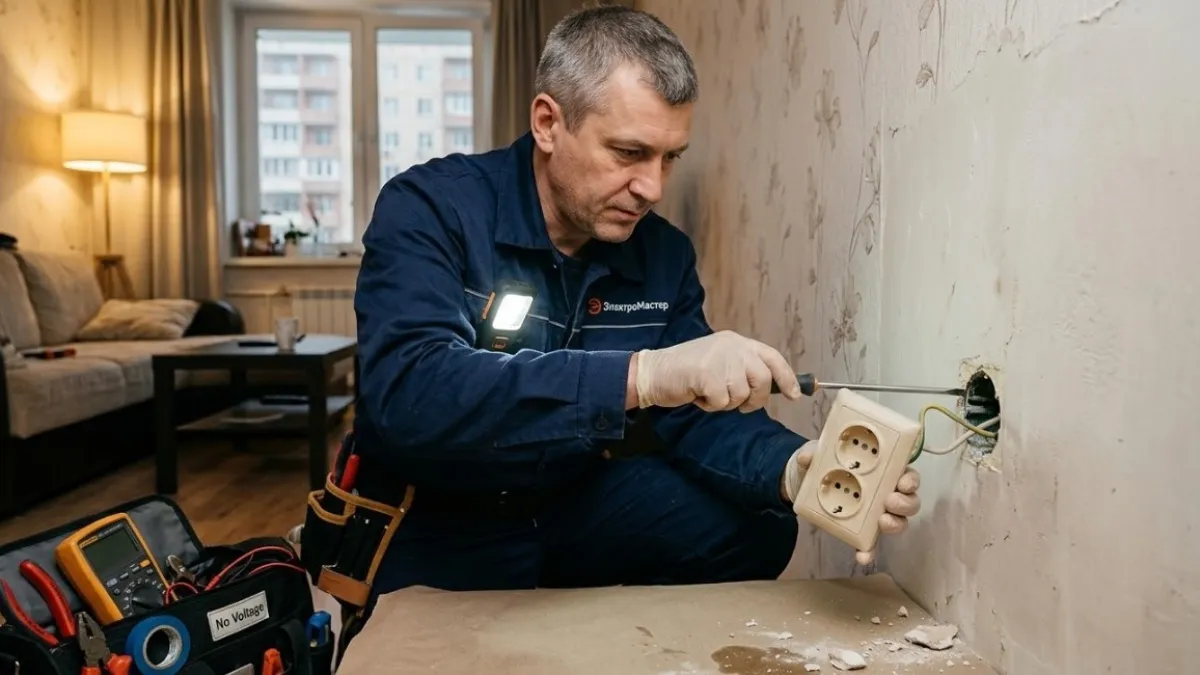 Розетка шатается или выпадает из стены: хитрый трюк с кусочком линолеума делает железную фиксацию - справится даже домохозяйка