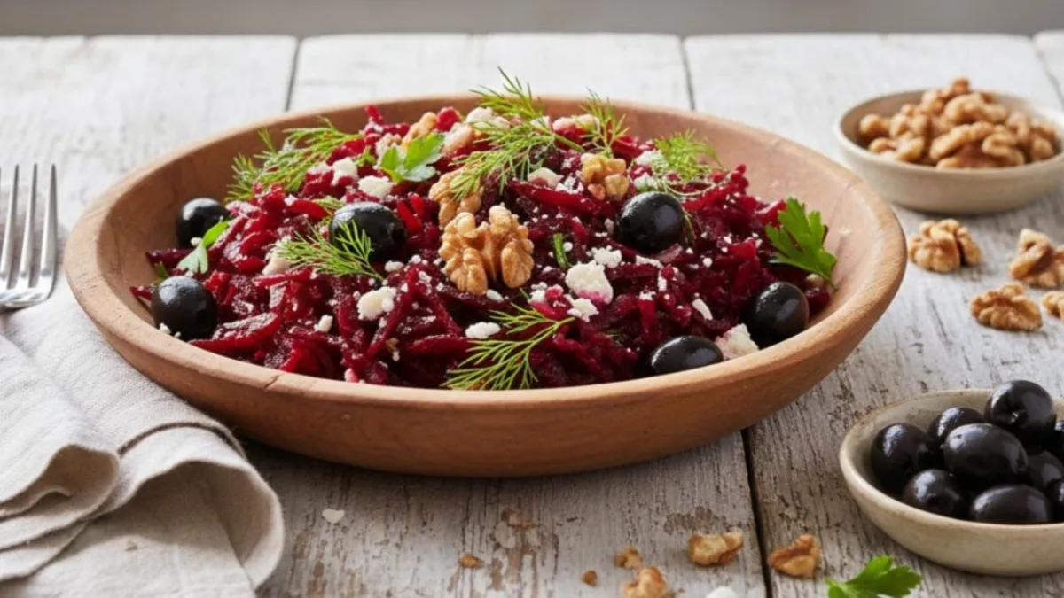 Греческий салат из свёклы навсегда заменил мне Винегрет: вкусное постное блюдо на новый манер