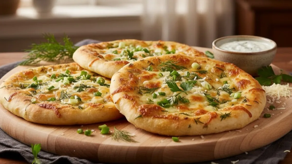 Такой завтрак никто не проспит: экспресс-лепешка на кефире за 10 минут с сыром и помидорами