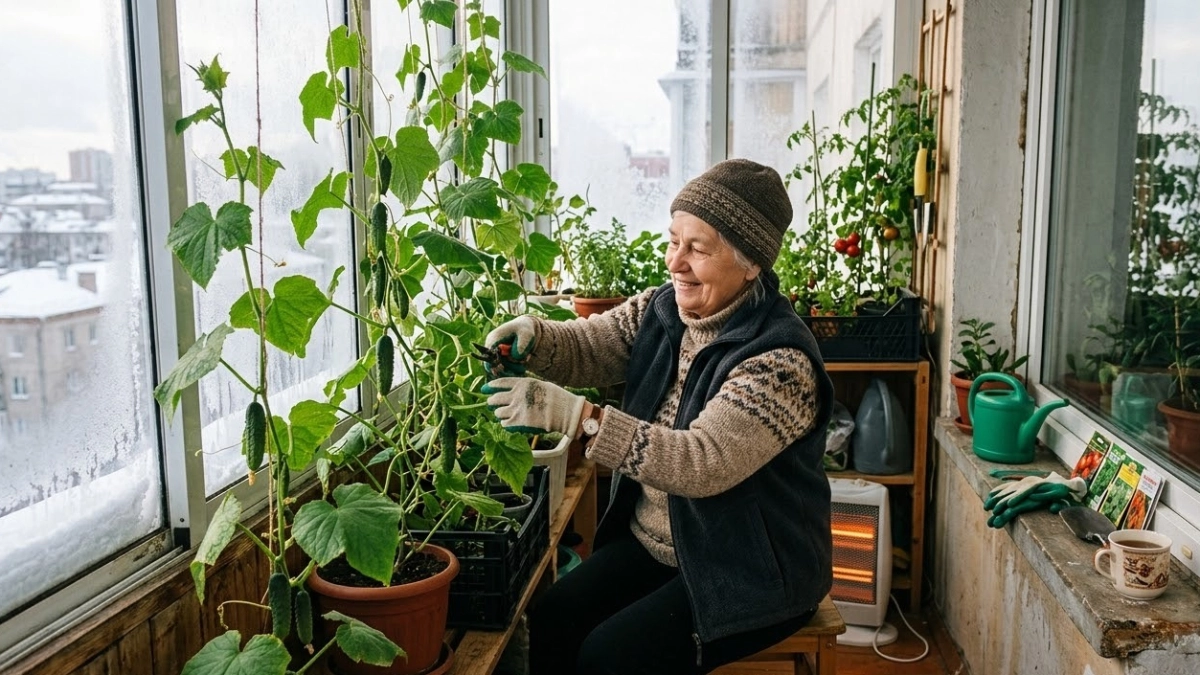 На огурцы в магазине не трачусь: разбила балконный огород с этими мегаурожайными сортами — огурчиков больше, чем в теплице