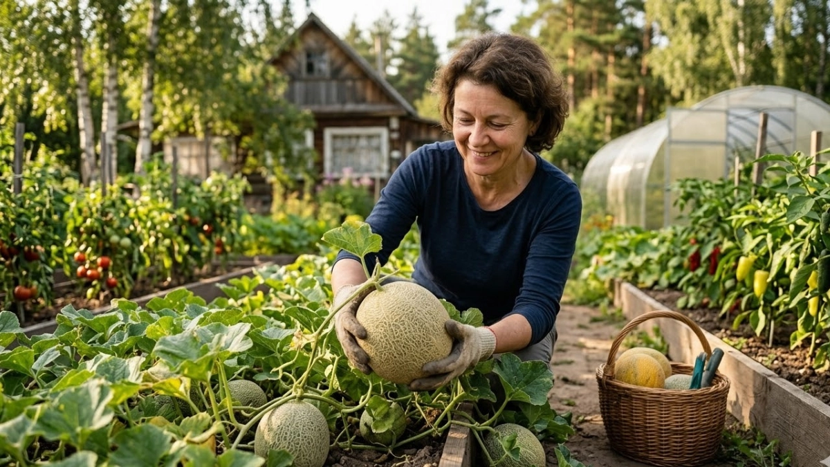 Выращиваю дыни под 3 кг весом на садовом участке: три простых приема помогают получить сахарно-медовые фрукты к августу