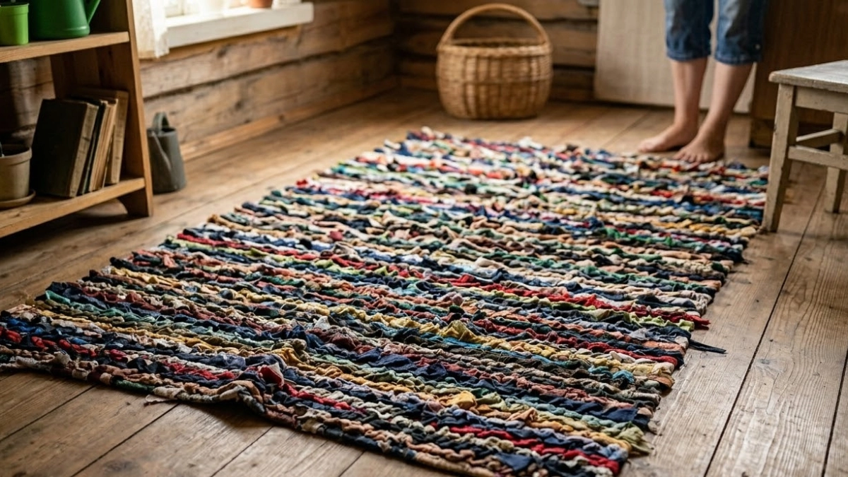 Сама себе дизайнер: коврики из ненужных вещей своими руками: с техникой плетения косичек справится даже малыш