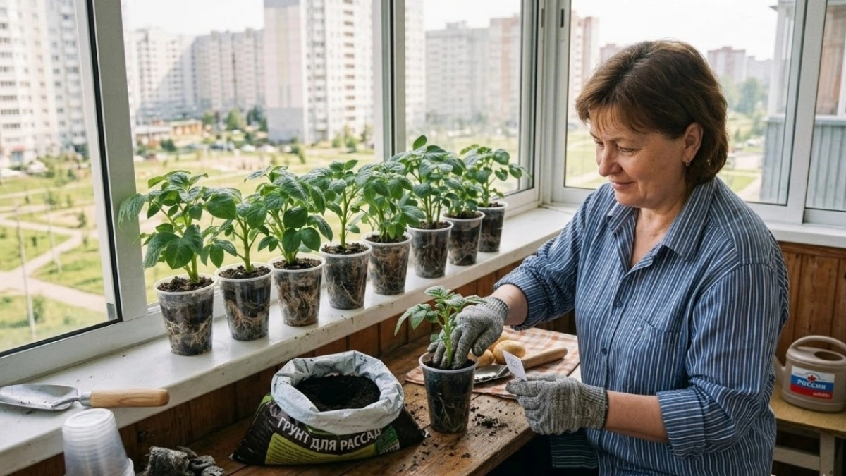 Не жду урожай к осени - рассадила картошку по трендовым стаканчикам и соберу уже в мае: идеально на пюре, супчик и драники