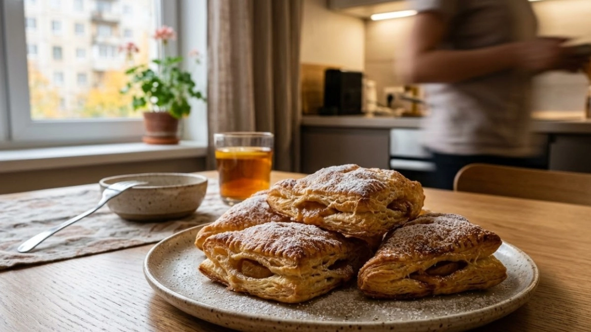 Кромсаю 1 яблоко — и в слоеное тесто: «нектарные подушечки» на завтрак за 20 мин радуют всю семью