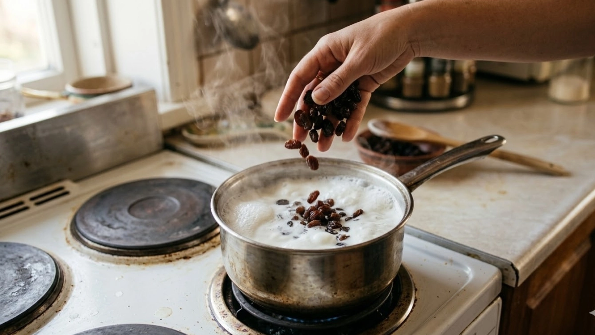 Бросаю изюм в кипящее молоко — случайная вкуснятина за копейки: идеальный десерт для завтрака