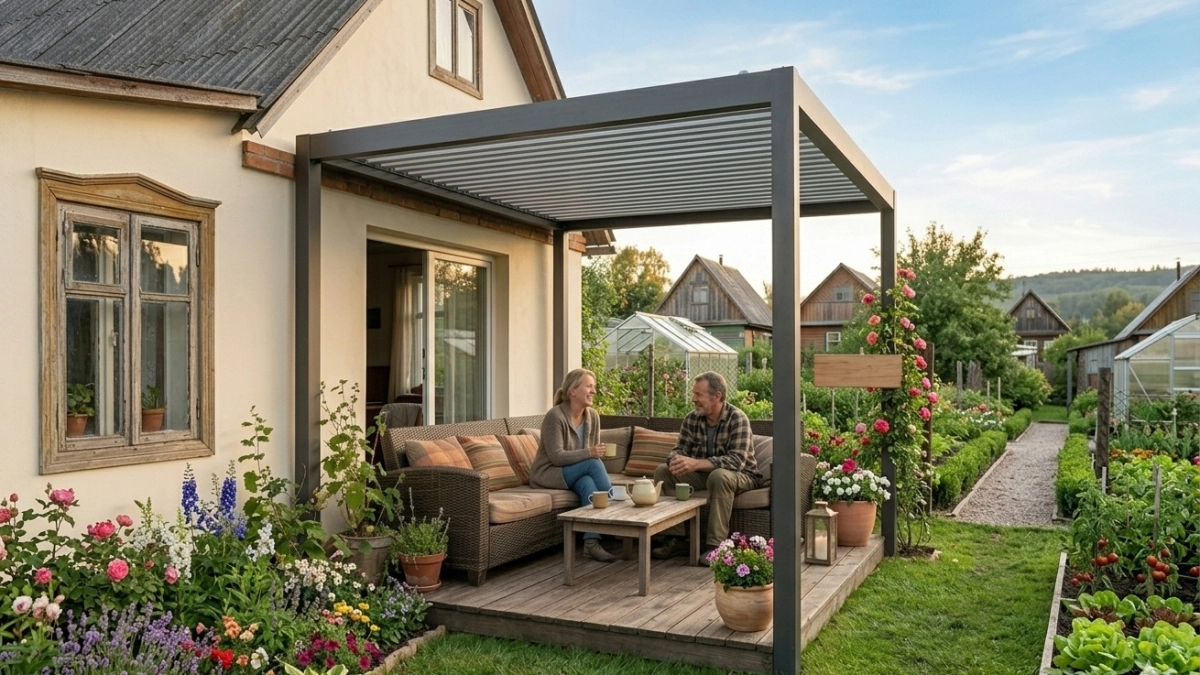 Делать навесы у дома для отдыха больше не модно: есть более комфортная конструкция для тени - легка в сборке и защищает от солнца