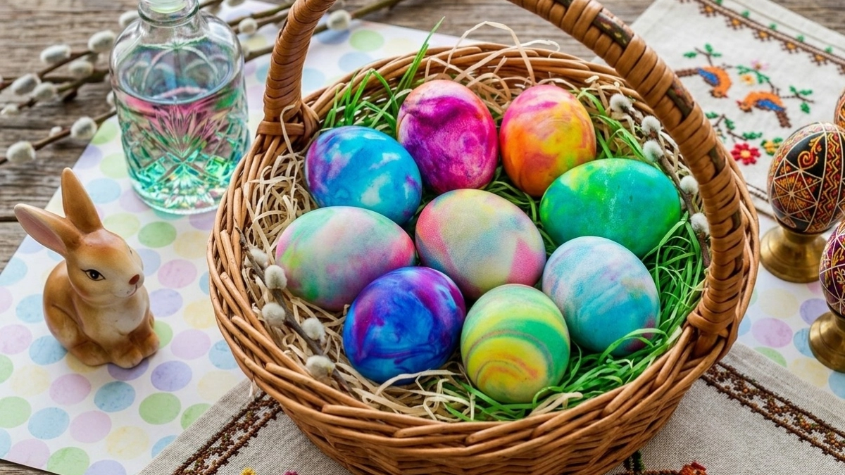 Как сделать пасхальные яйца цвета радуги: очень простой способ удивить всех гостей на Пасху