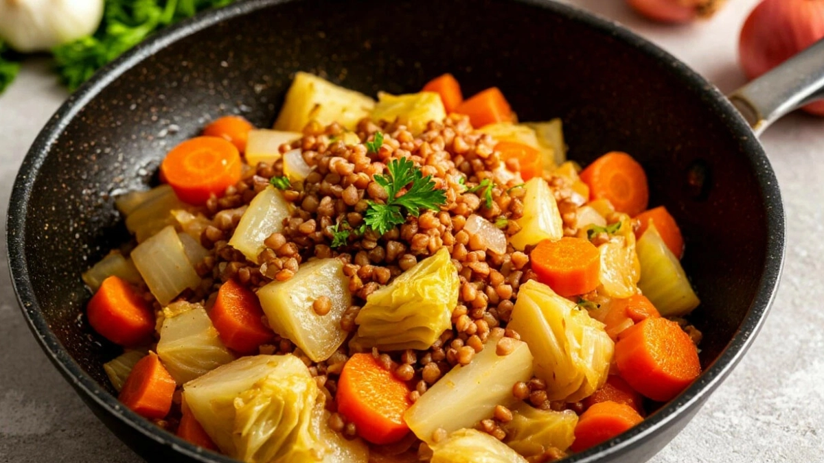 Беру капусту и стакан гречки - а на выходе сытный белковый ужин без мяса - вкусно и просто