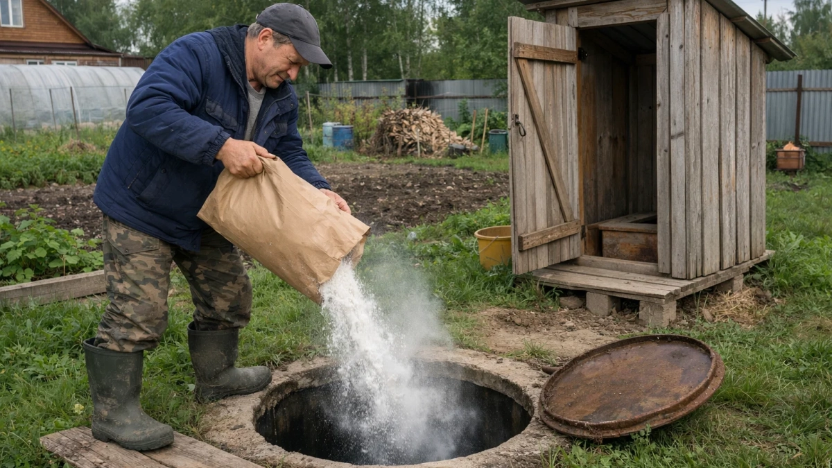 2 кг средства в выгребную яму — и септик чист до неприличия: от векового слоя грязи и вони нет и следа - проходимость 10 из 10