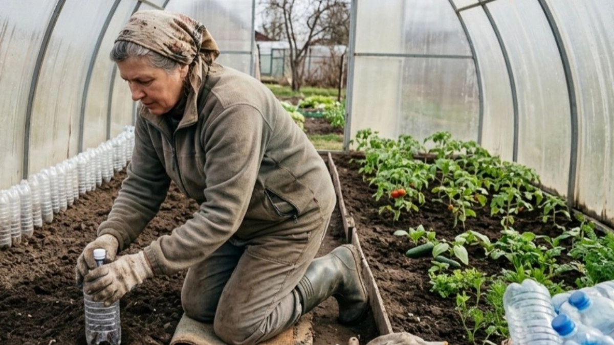Беру в апреле бутылки и отапливаю теплицу за полчаса: жарко даже при заморозках - но нужно знать одну хитрость