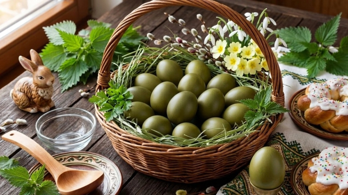 Не яйца, а спелые оливы на блюде: крашу яйца на Пасху 2 специями в благородный оливковый цвет - старинный способ покраски