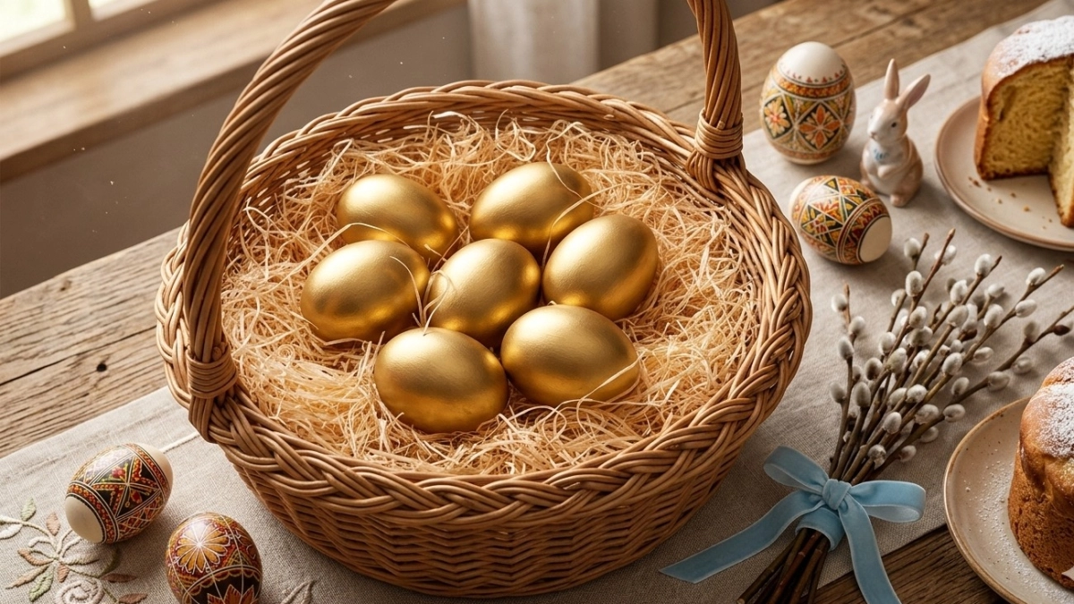 Шелуха больше не в моде: наношу кисточкой это средство — и яйца сияют золотом, как православные купола