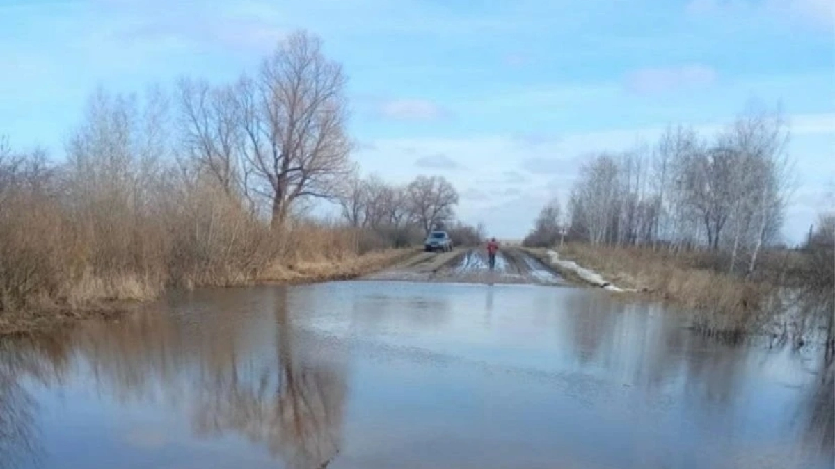 В Кургане из-за паводка закрыли две дороги