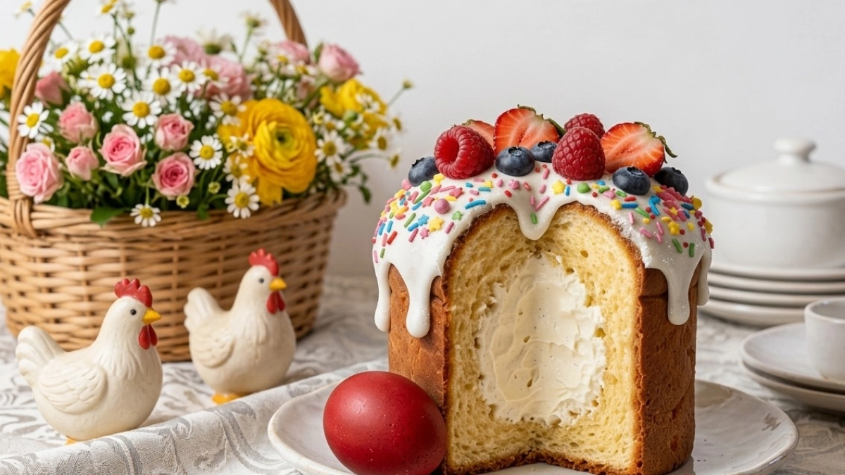 Идеальная Пасха без замеса на жидком тесте — нежнее итальянской сдобы: воздушный влажный мякиш и долго не черствеет