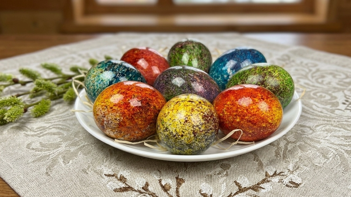 Как покрасить яйца на Пасху с уникальным рисунком: нужен только рис - никакой пластмассы и химии