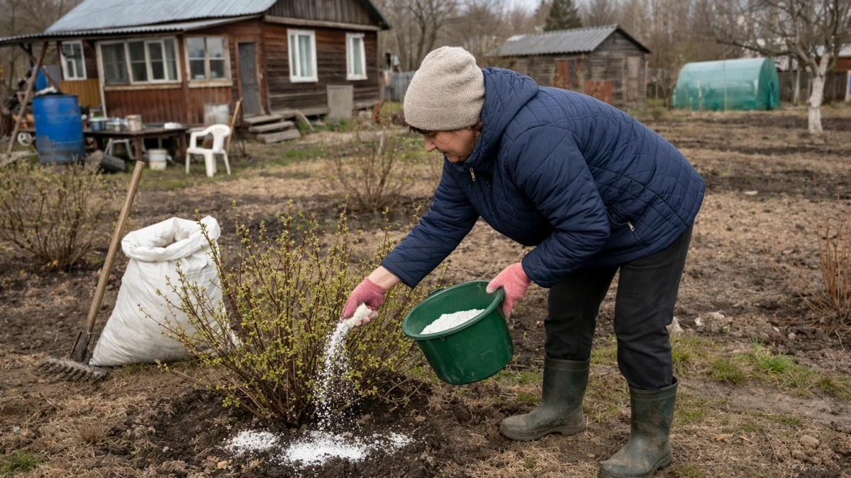 14 минут в апреле — и на все лето забыл про обработку крыжовника: растет сам по себе — и ягод собираю выше крыши