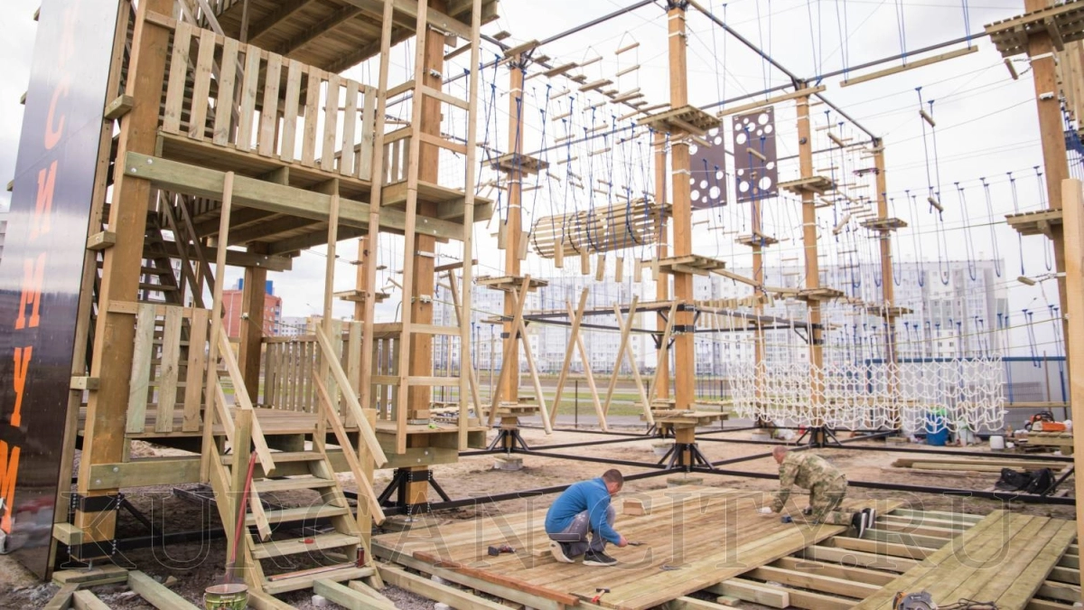 В Заозёрном районе Кургана появится верёвочный парк со скалодромом