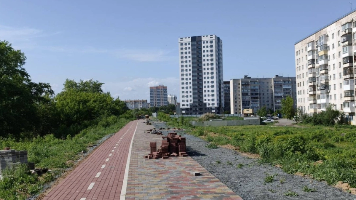 В Кургане продолжается преображение набережной р. Тобол